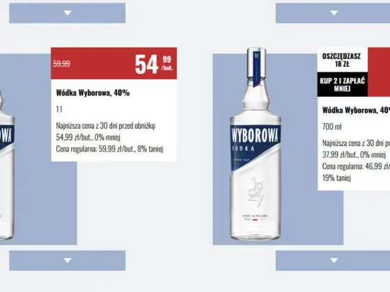 Wyborowa 0,7l - cena, promocje i jak nie przepłacić?